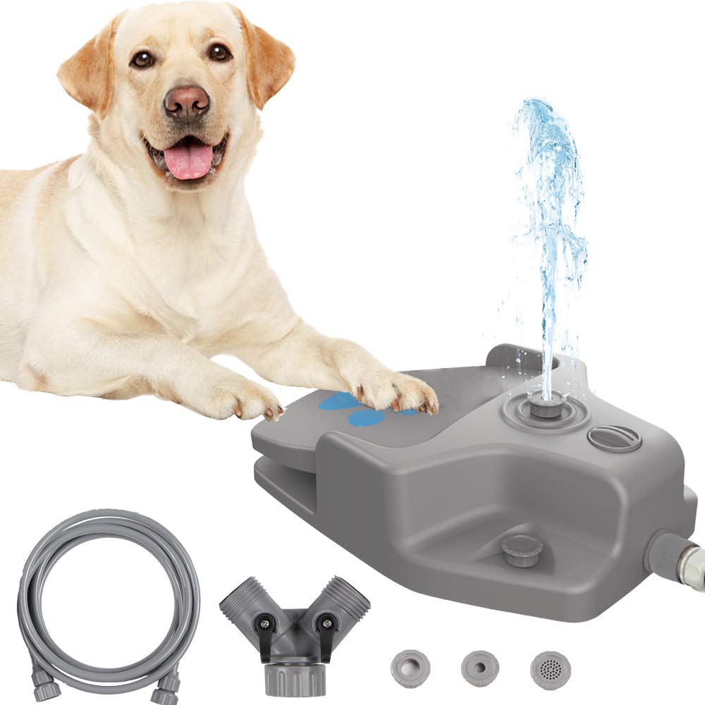 FURUISEN fontaine eau chien pédale – hydratation pratique en extérieur pour tous les chiens.