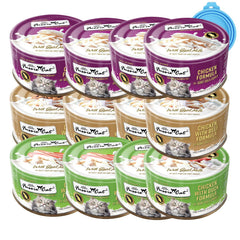 Fussie Cat conserve au lait de chèvre, texture veloutée pour chats exigeants.