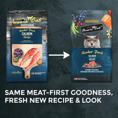 Ingrédients frais Fussie Cat Market Fresh Saumon pour une saveur naturelle.