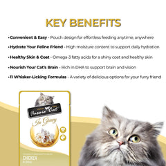 Fussie Cat Premium Poulet en Sauce - repas équilibré quotidien pour chats adultes