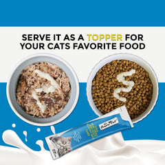 Fussie Cat thon-anchois purée lait chèvre sans céréales pour estomac sensible.