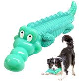 Fuufome jouet mordeur crocodile en nylon et caoutchouc, favorise la détente et l'occupation