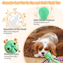 Fuufome peluche chien à yeux réalistes pour stimuler l’interaction et la curiosité.