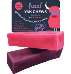 Friandise naturelle Fuzzl Yak Chews Himalayan en détail, soutient la dentition.