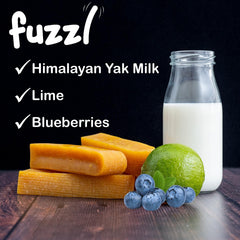 Fuzzl Yak Chews texture durable, occupation longue et agréable pour chiens actifs.