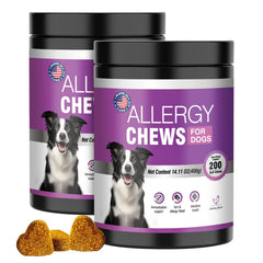 FXZRQJ bouchées chien allergie - bouteille: soutiennent la peau et le pelage.