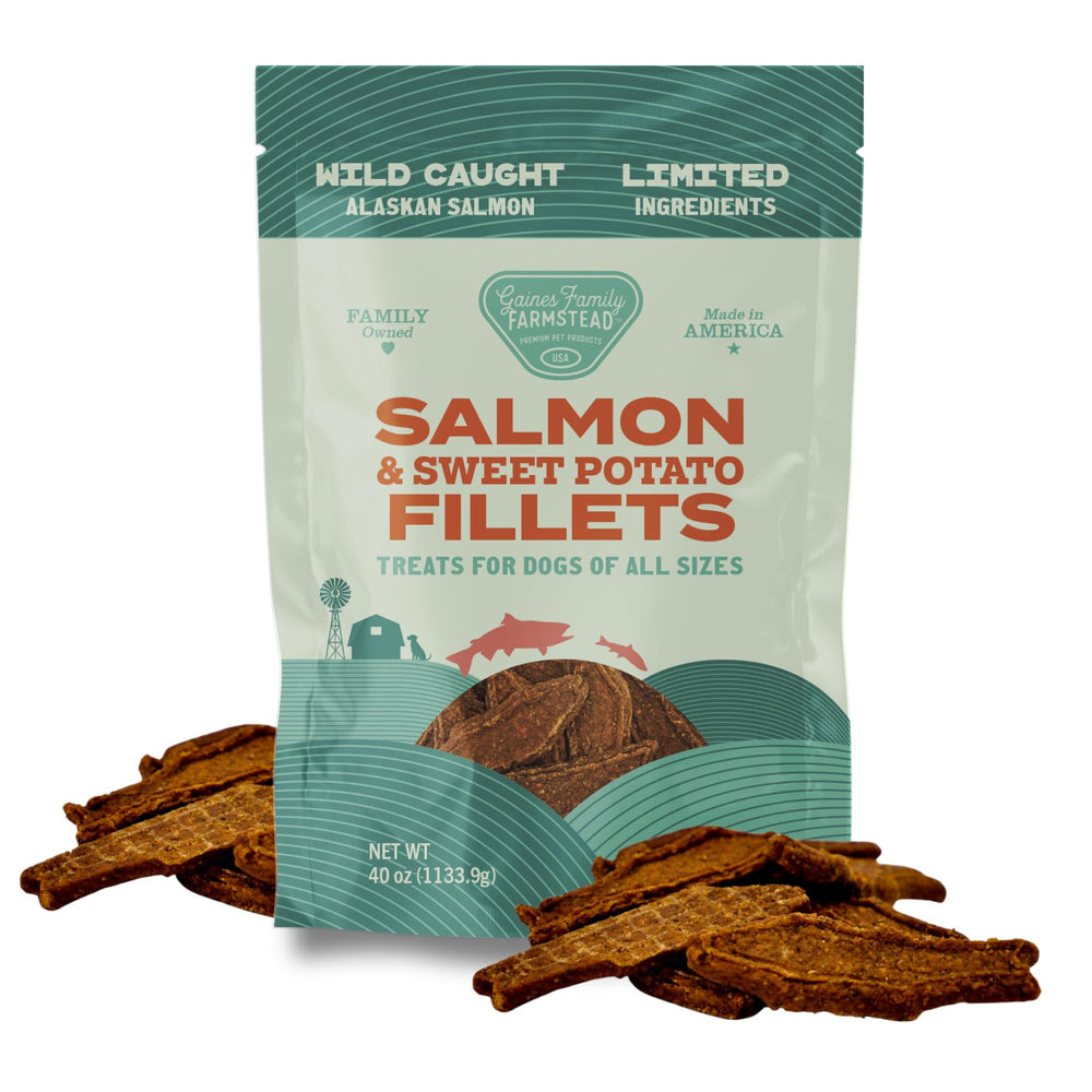 Gaines Family Farmstead filets saumon chien 40oz, parfait pour chiens sensibles.