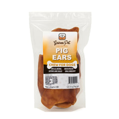 Gaines Oreilles Porc entières Lot 5, friandise naturelle pour chiens et mastication.