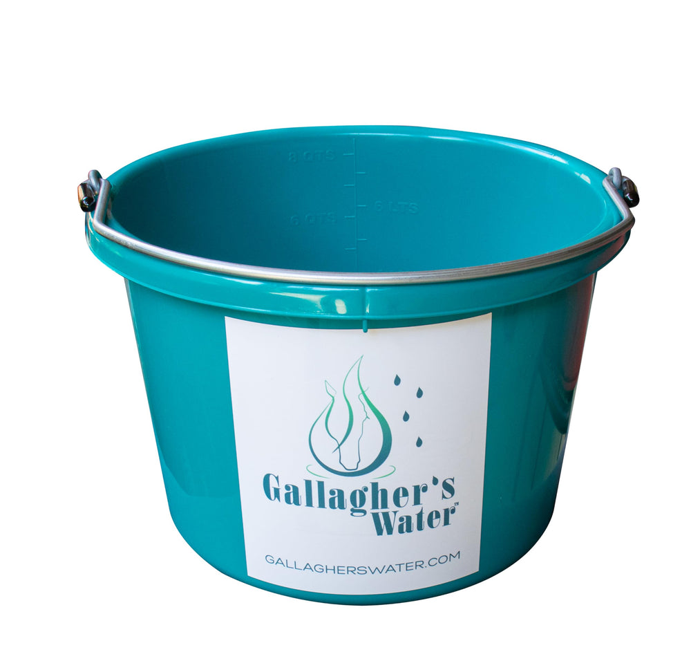 Gallagher's Water seau teal de 7,5 L, idéal pour chevaux et bétail
