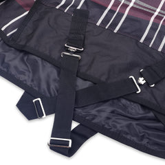 Couverture Gallopoff mini-cheval avec boucles ajustables pour un maintien fiable.