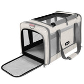 Porte-chat GAPZER avec ouverture supérieure pour un accès rapide en voyage.