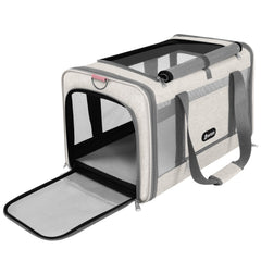 Porte-chat GAPZER avec ouverture supérieure pour un accès rapide en voyage.