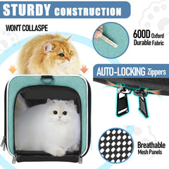 GAPZER Porte-chat Soft Teal matelas intérieur amovible, lavage facile.
