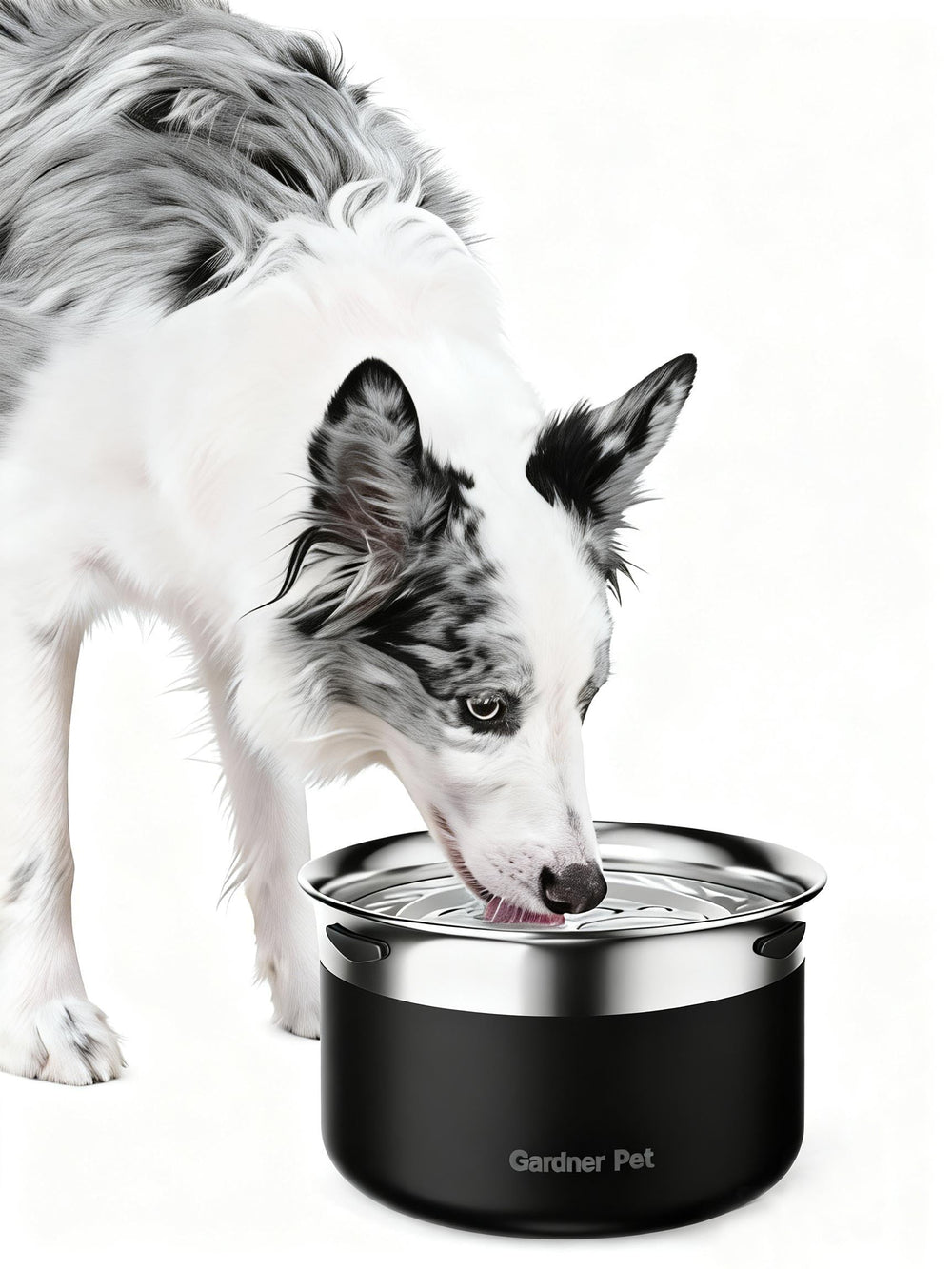Bol eau inox Gardner Pet sans debordement 385l, hydratation fiable pour grands chiens.