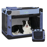 Gardner Pet cage-chien douce repliable bleu 36 pouces, ouverture avant pratique.
