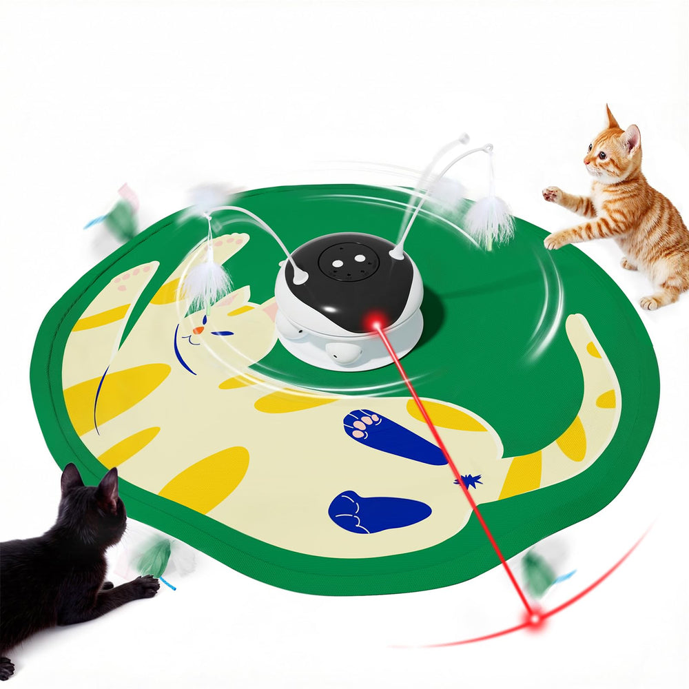 Gardner Pet jouet interactif 5-en-1 avec cache et plume, stimulation mentale pour chats.