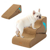 Gardner Pet échelle pour chien 3 étages marron offrant montée en douceur.