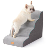 Gardner Pet escaliers pour chien à quatre étages sur lit, accès facile et sûr.
