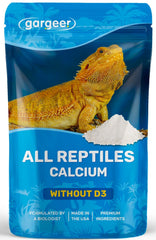 Gargeer calcium pour reptiles, flacon 4oz, poudre ultra-fine prête à l’emploi.