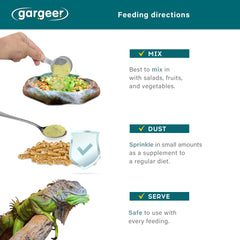 Gargeer iguane salade supplément ingrédients clés, nutrition complète