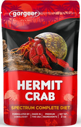Gargeer Spectrum Diet révèle les couleurs vives des crabe-ermites et soutient leur alimentation équilibrée.