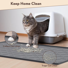 Garoopion tapis-litiere silicone doux pour pattes de chat