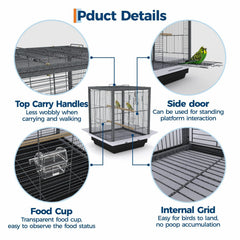 GarveeLife-perchoirs-hauts-cage offre des zones de repos confortables pour petits oiseaux