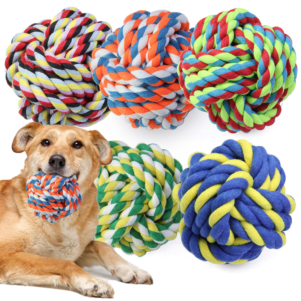 GASAPET balles corde extra grande rouge: mastication durable pour chiens moyens et grands