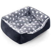 Lit GASUR petit chien rectangle noir — cadre confortable et élégant.