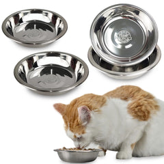 Bols GCVOPTON en acier inoxydable pour chats, peu profond et moustaches confortables.