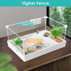 Geegoods aquarium tortue acrylique 3 couches: visibilité sans distorsion.
