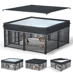 GEHENG couvre-cage pour chien, avant, protection solaire et vent.