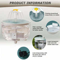Generic bac eau transparent bain d'oiseau — surveillance facile du niveau.