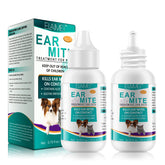 Generic gouttes d’oreilles pour chien près du flacon, soulagement potentiel des démangeaisons.