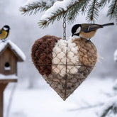 Generic Coeur Nid artisanal en fibres naturelles, abri doux pour les oiseaux