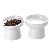 Generic: gamelle chat elevée en céramique, ensemble pour le confort alimentaire.