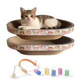 Generic grattoir chat carton oval protégeant les meubles et stimulant les griffes.