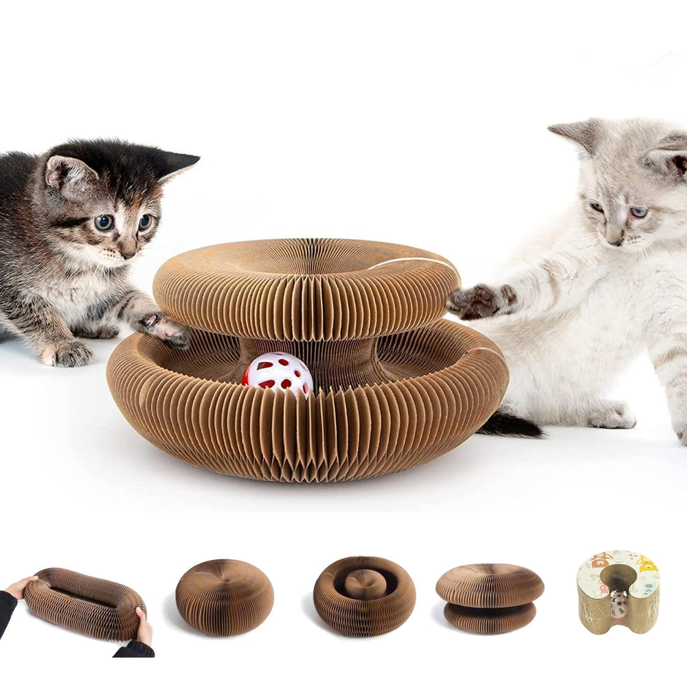 Kitty Curlz plateau griffage: protège vos meubles tout en divertissant votre chat.