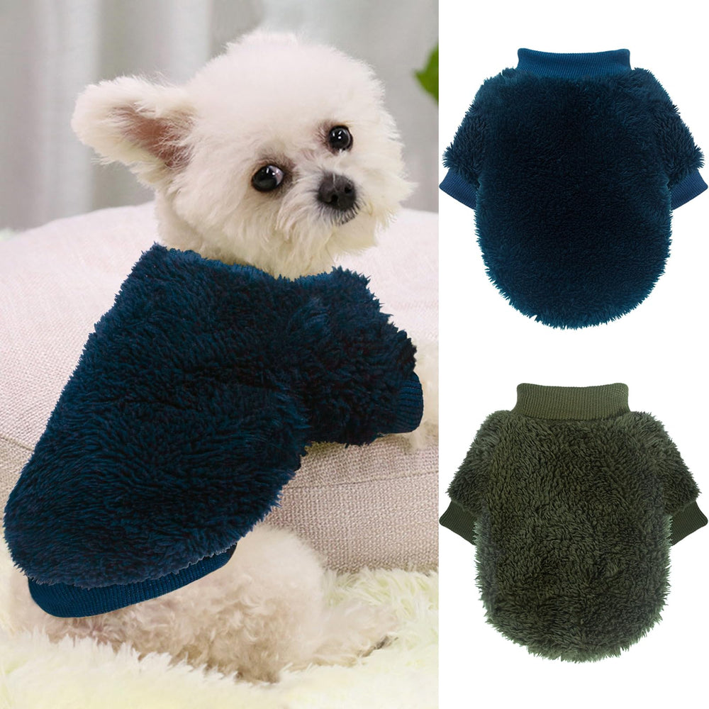 Pull polaire Generic pour petit chien bleu, chaleur douce pour les promenades hivernales.