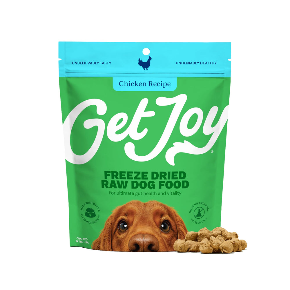 Get Joy Aliments Chien lyophilise packshot: repas pratique et appétissant pour chien.
