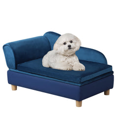 Canapé-lit Getifun bleu pour animaux, espace de repos élégant et confortable.