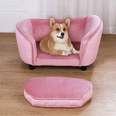 Dimensions 26,2 x 16 x 14,5 pouces, canapé Getifun adapté pour chats et petits chiens.