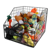 Geyecete Panier-jouets-chien-fer: rangement robuste pour jouets durables.