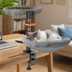 Giisorde lit-bureau chat rotation 360, pour rester proche de votre chat pendant le travail.
