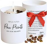 Bougie Gill + Jill empreintes-pattes – mémoire réconfortante pour chien