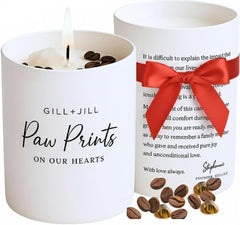 Bougie Gill + Jill empreintes-pattes – mémoire réconfortante pour chien