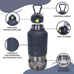 GiNT bouteille inox 37oz silhouette ergonomique pour prise en main aisée