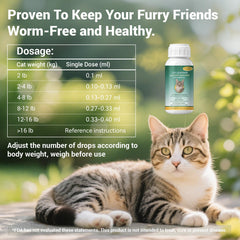 Ginzeca Vermifuge chat – étiquette claire facilitant le dosage.