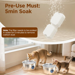 GIOTOHUN ensemble de 16 filtres pour fontaine chat, renouvellement simple et pratique.