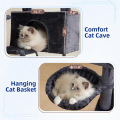 Gitelsnour Arbre-chat intérieur : condo doux pour repos confortable du chat.